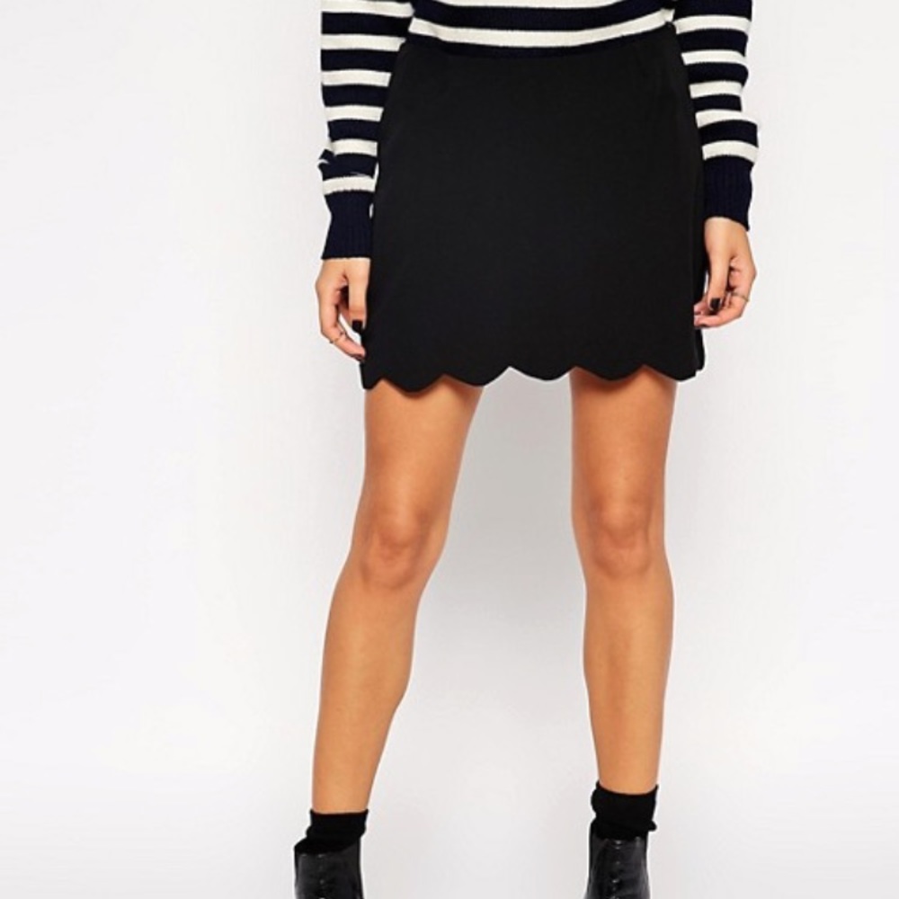 ASOS Mini Skirt with Scallop Hem